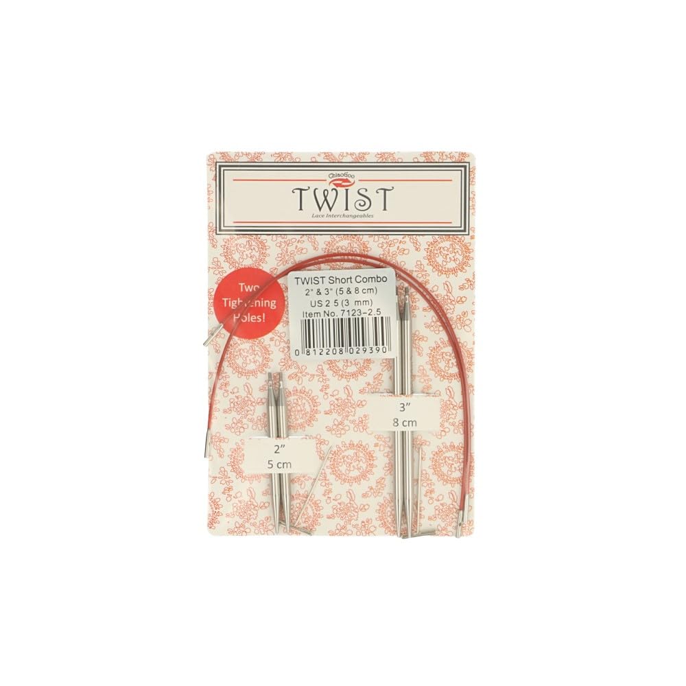 51FdsF00rcL ChiaoGoo Twist Short Combo - Rood (Us 2.5 (3 Mm)) - Image 1