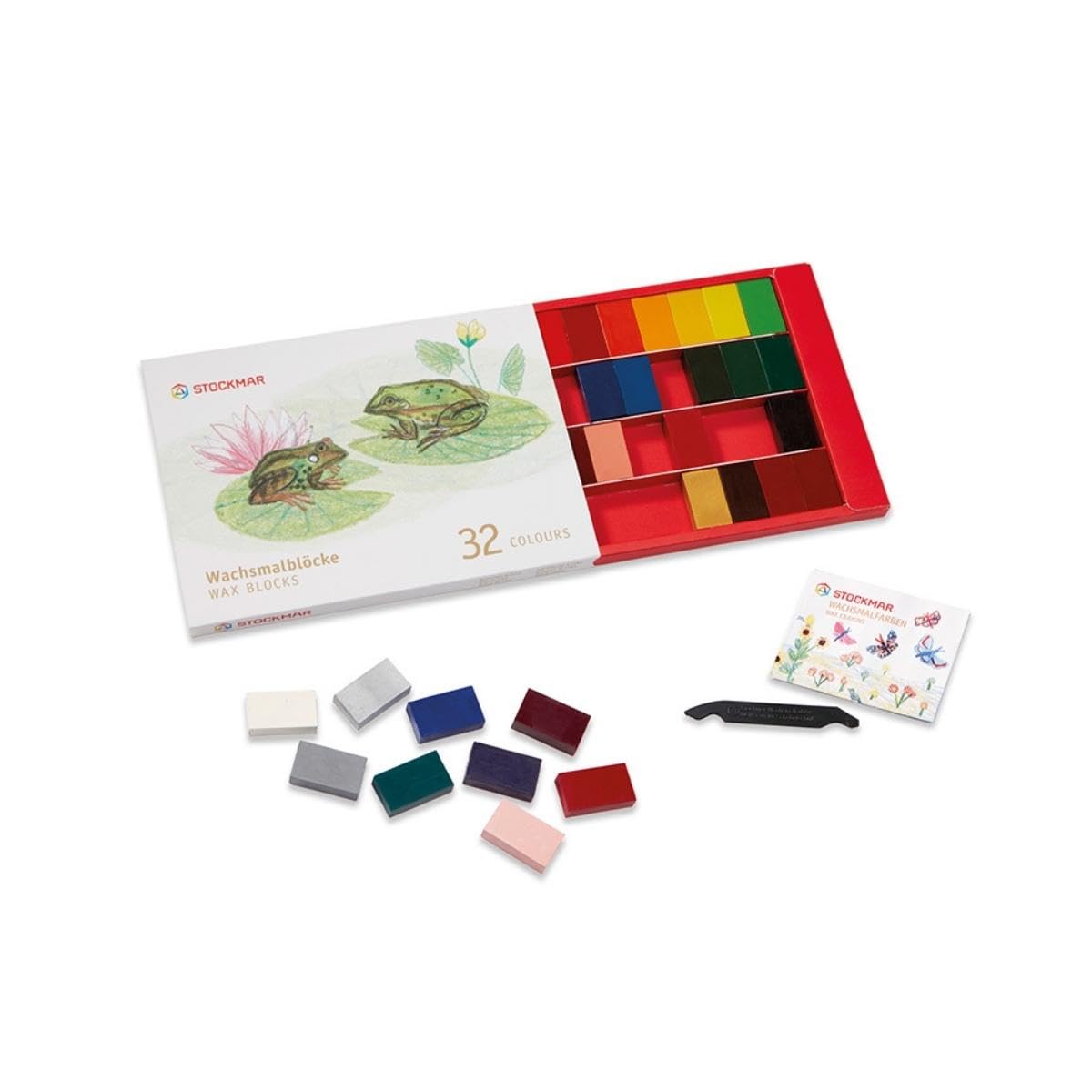 51mQXJHV9cL Stockmar Beeswax Crayons Set (1 Count (Pack of 32)) - Image 1
