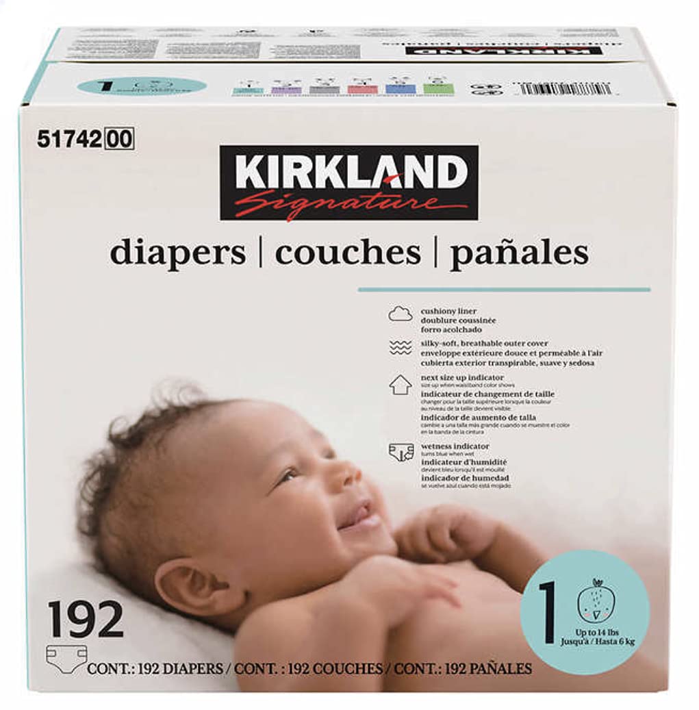 610uqrEqX9L Kirkland Signature Size 1 Diapers - Image 1