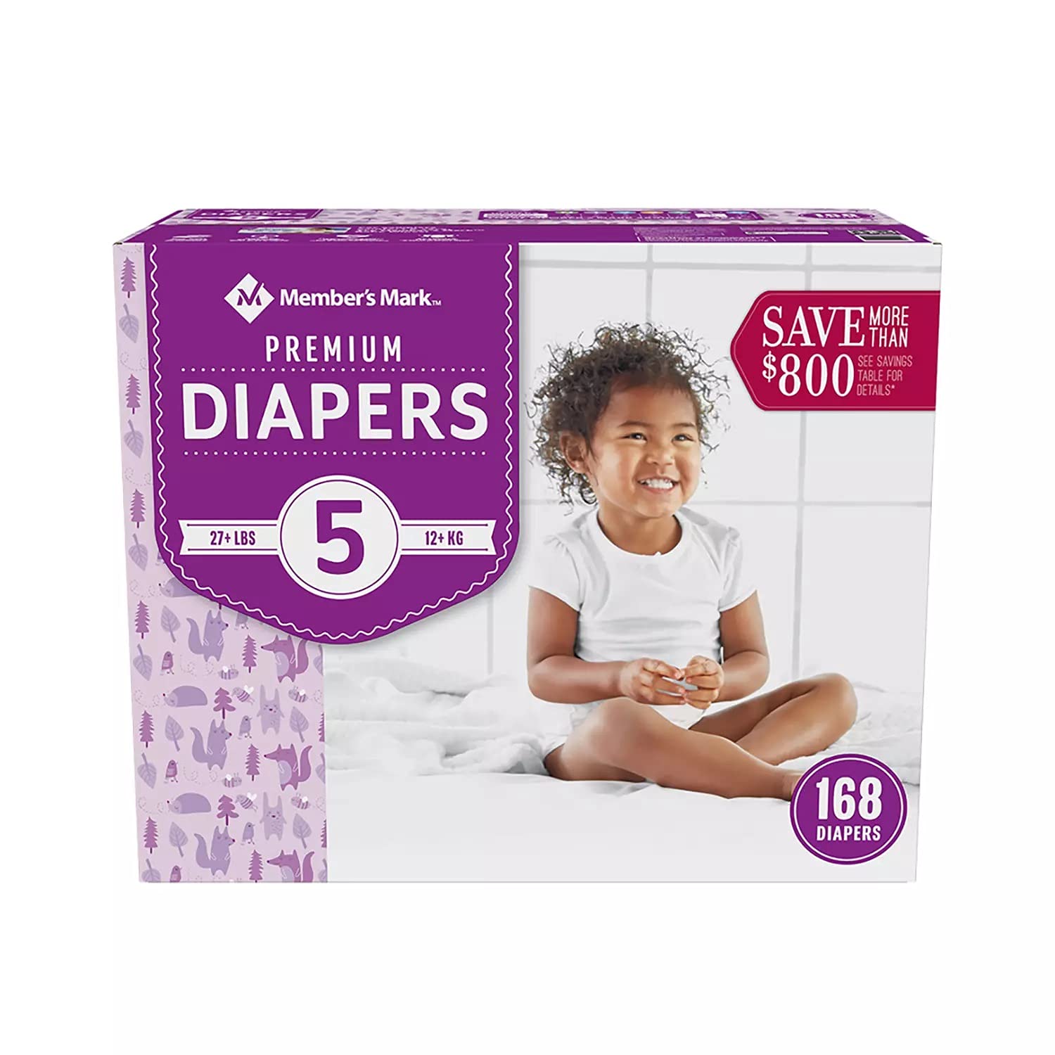 618qLdn1dsS MEMBER´S MARK Member's Mark Baby Diapers - Purple (Size 5) - Image 1