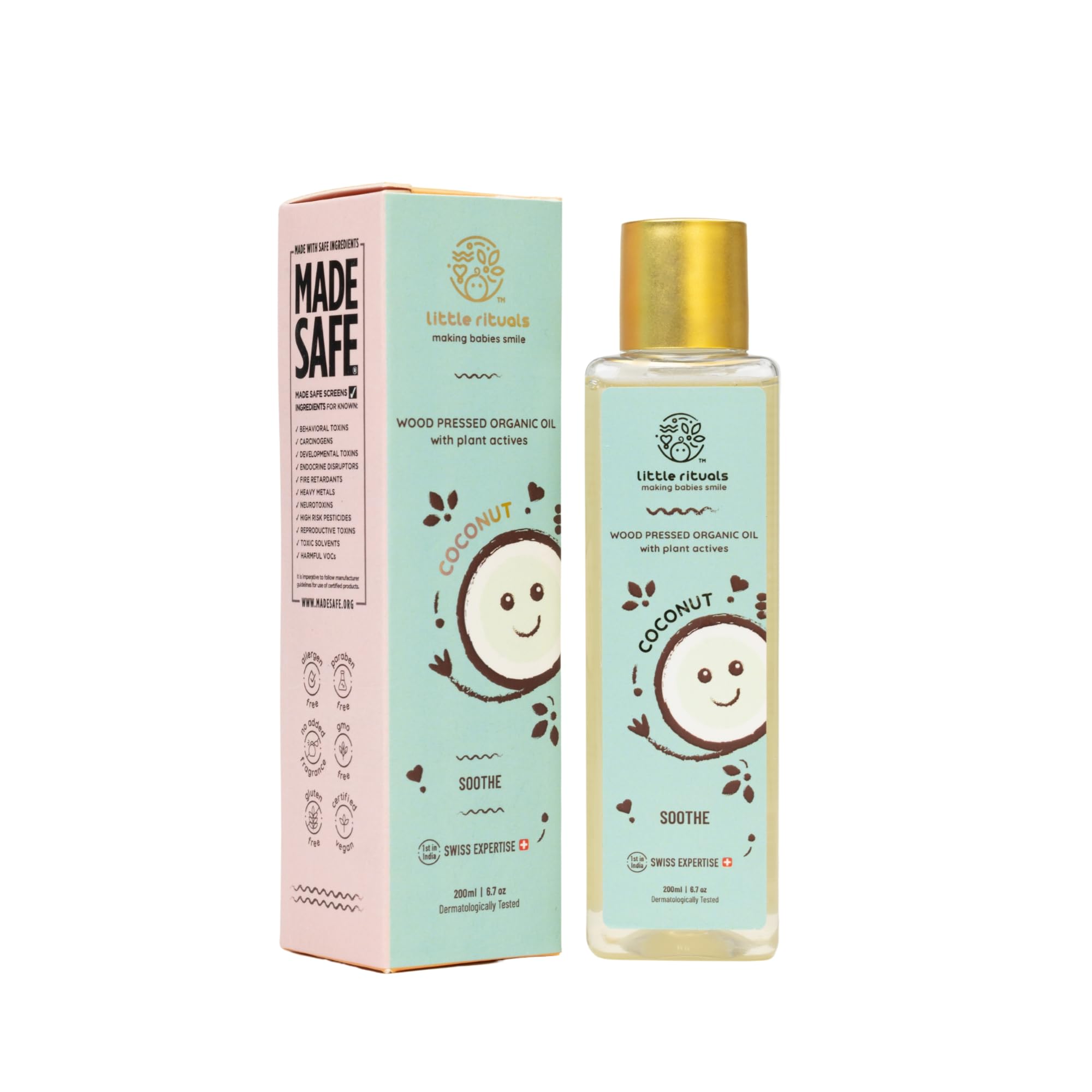 61GzoLL9ITL Organic Coconut Baby Massage Oil - Image 1