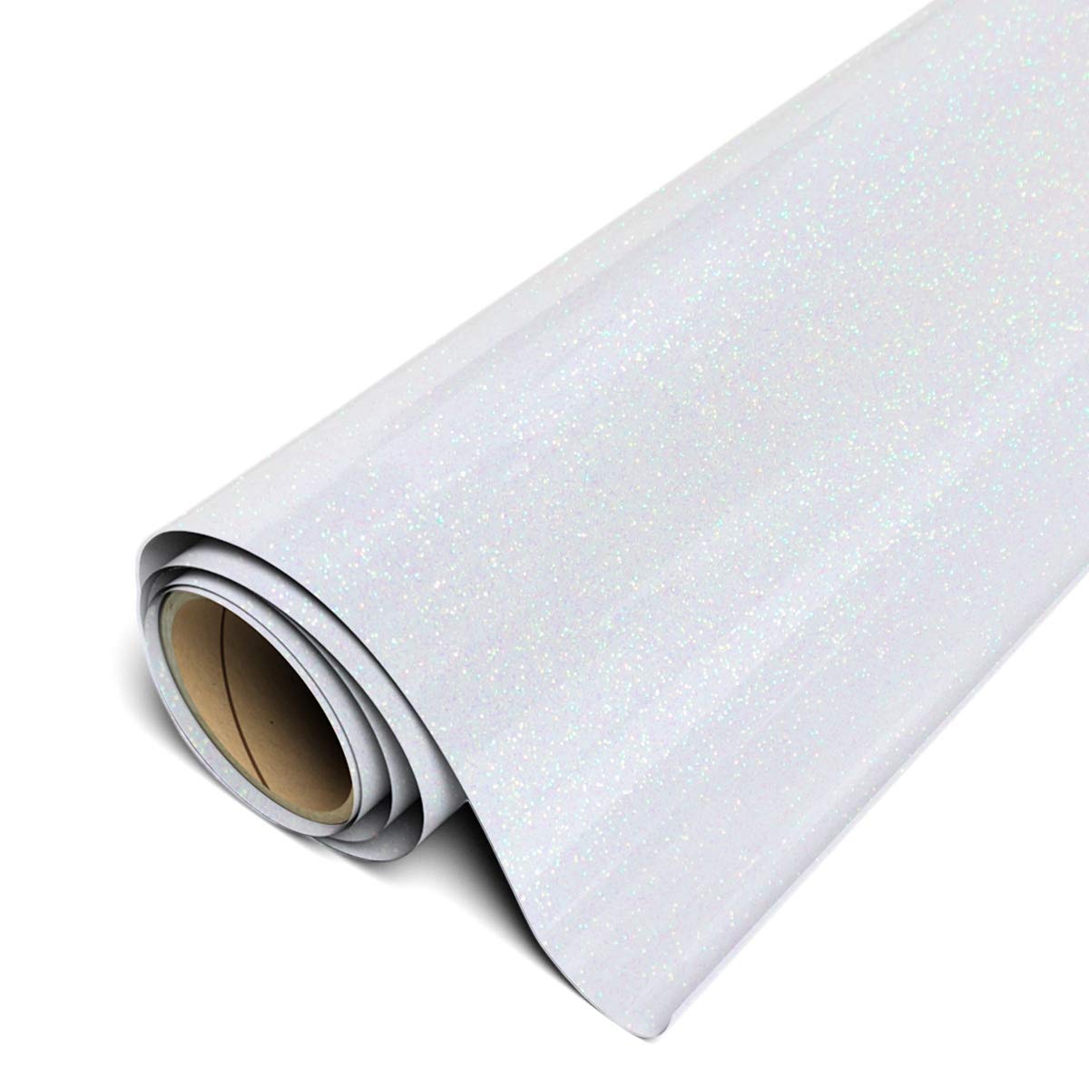 61Hodmg4SqL Siser Glitter HTV Roll - Rainbow White (12" x10ft) - Image 1