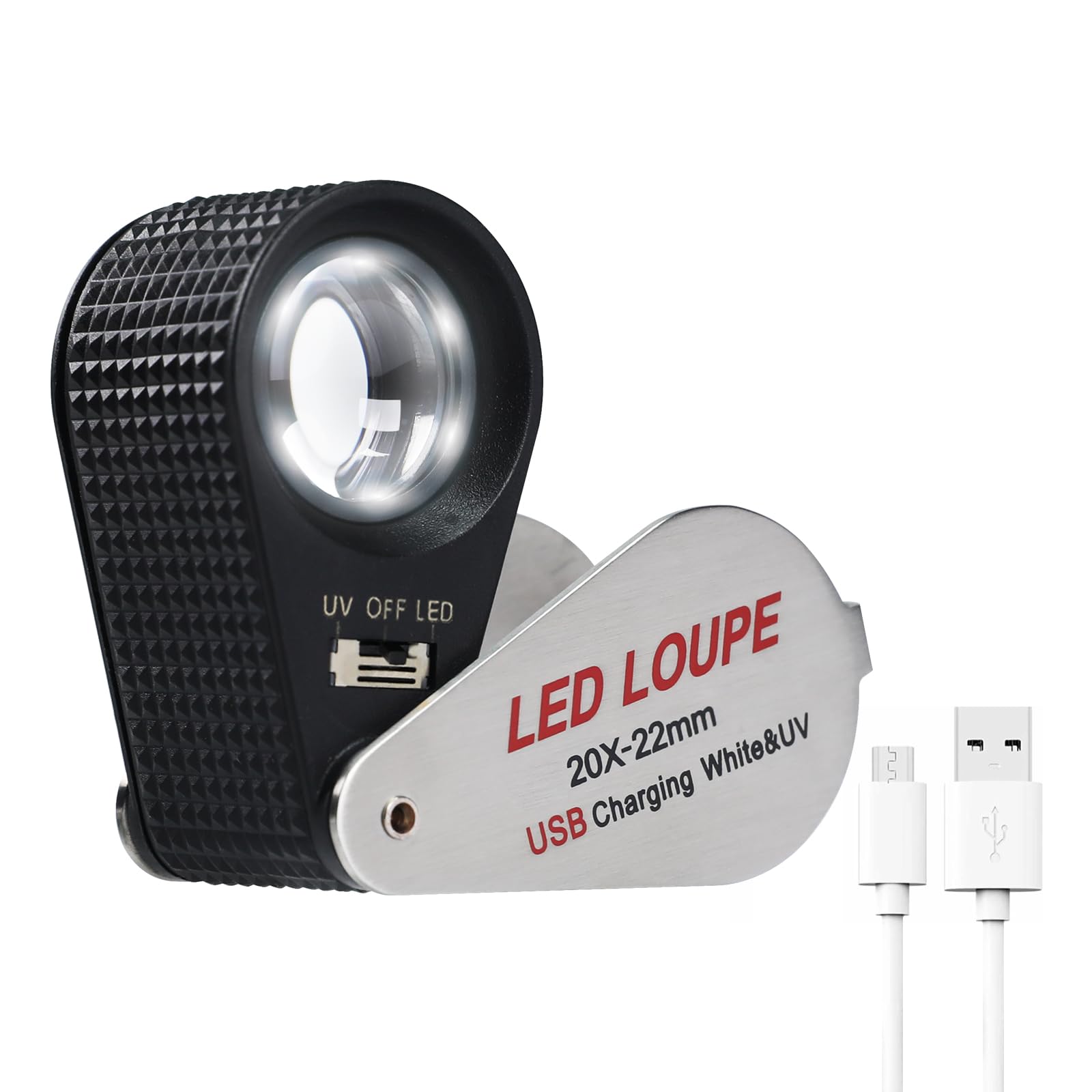61ILcsn0D9L Portable 20x Jewelers Loupe - Image 1
