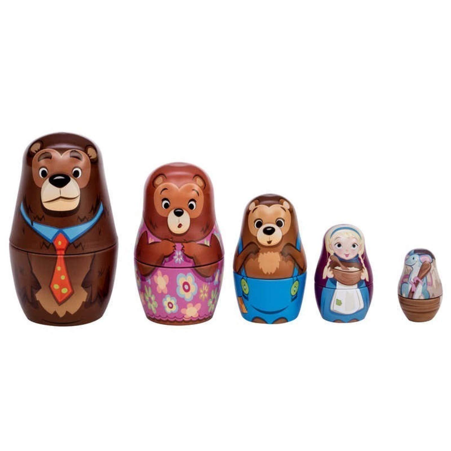 61PY7tMAVxL Schylling Goldilocks Nesting Dolls - Image 1