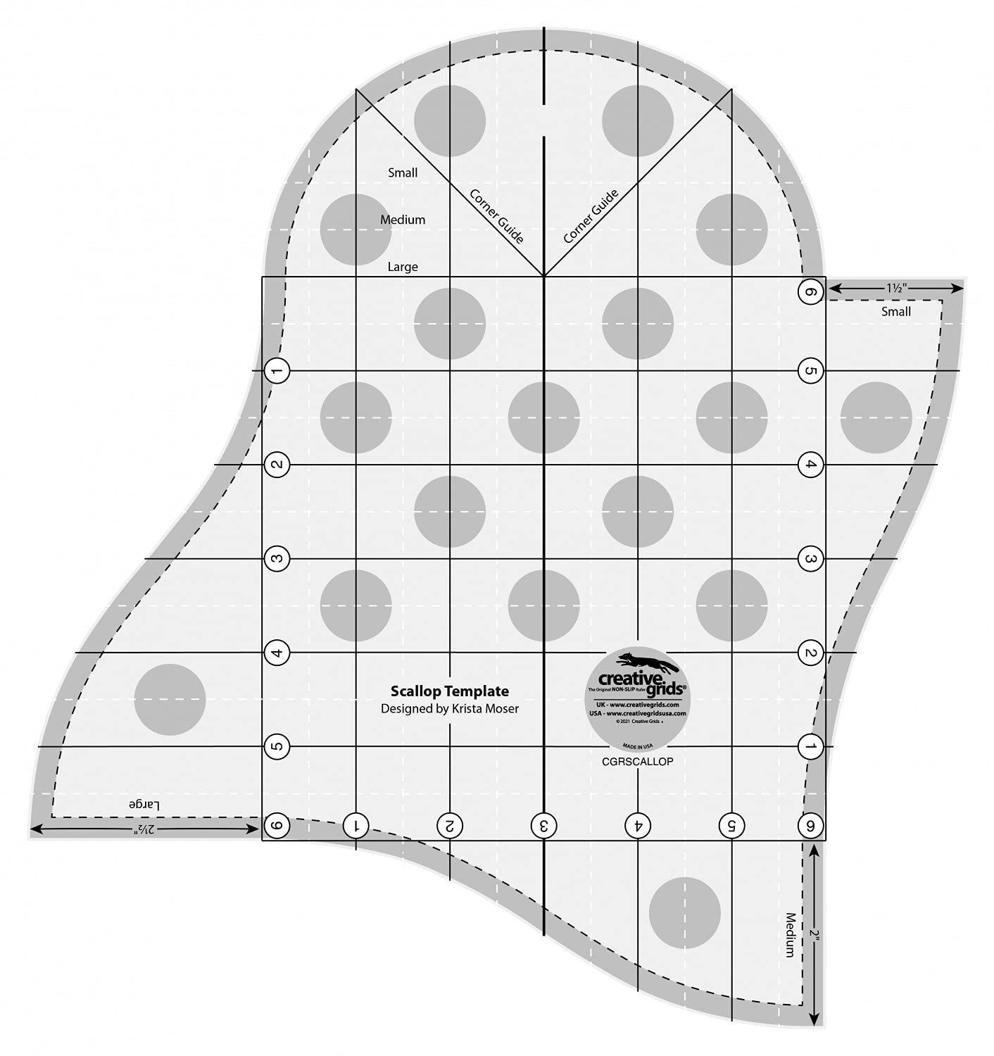 Creative Grids Scallop Quilt Ruler