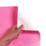 Siser Glitter HTV Roll - Neon Pink (12" x10ft) - Image 2