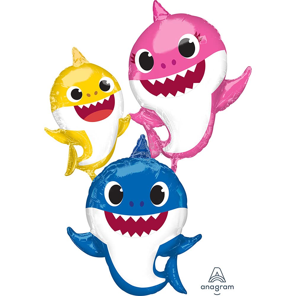 61rKcm0sdgL Giant Gliding Baby Shark Balloon - Image 1