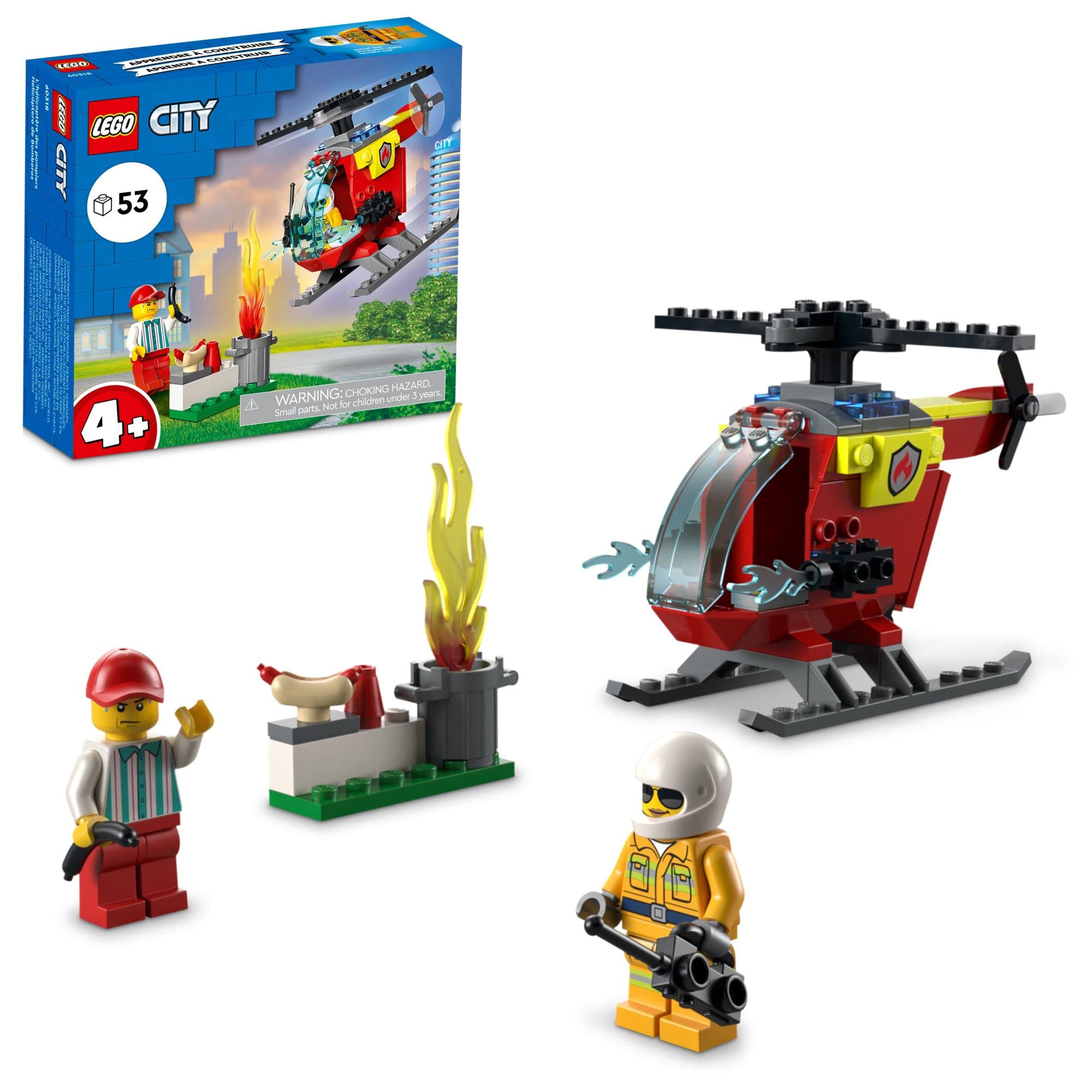 711y-ycYlAL LEGO City Fire Helicopter Toy - Image 1
