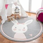 SAFAVIEH Carousel Kids Rug - Grey/Ivory (5'3" (Round))