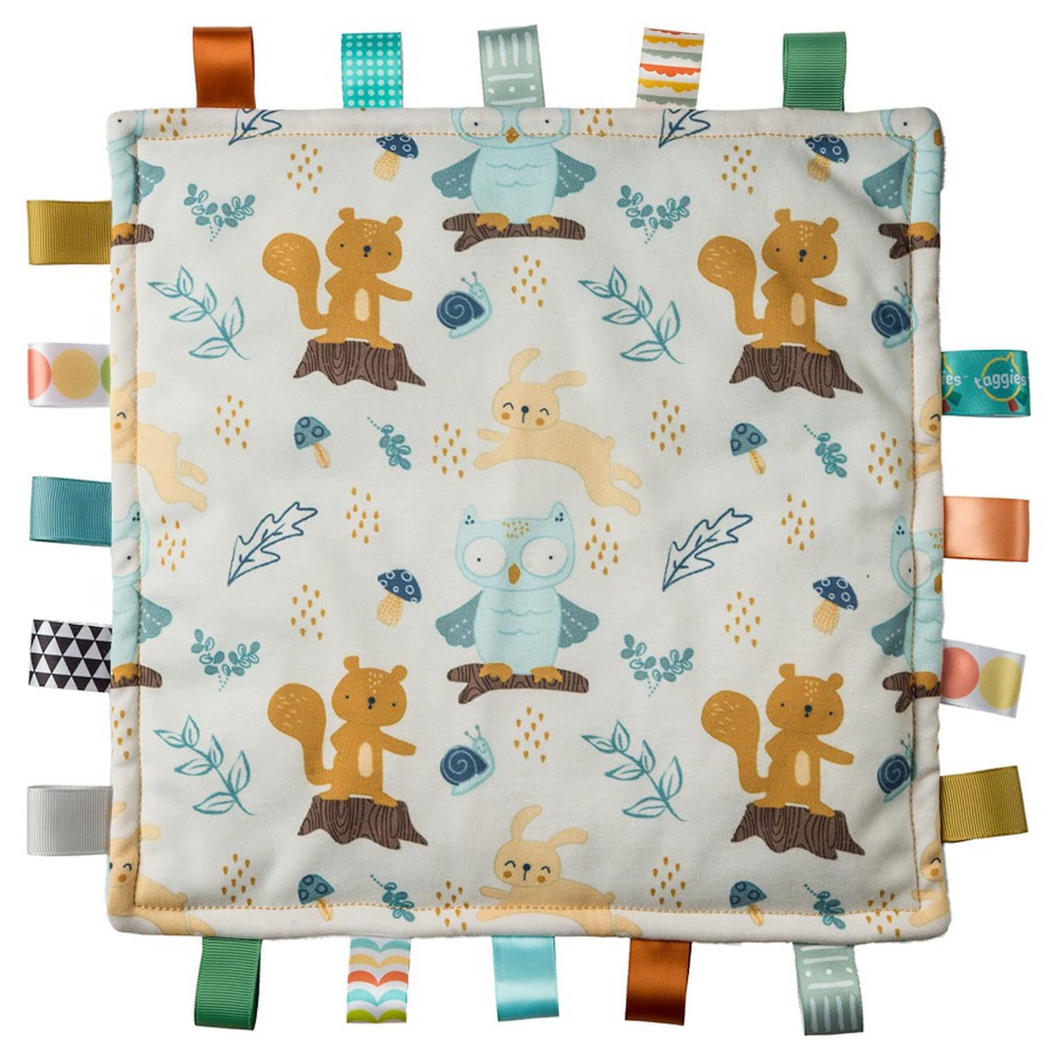71IOqXF7afL Taggies Baby Security Blanket - Forest Fun (12 x 12-Inches) - Image 1