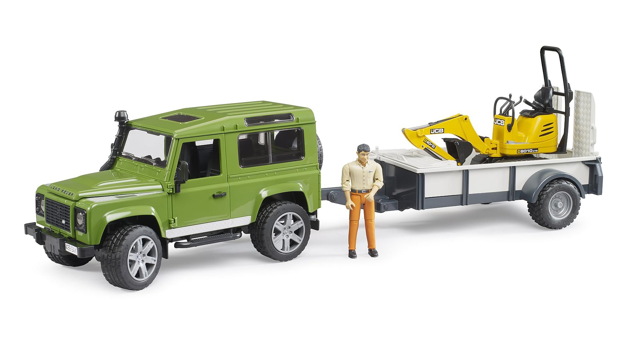71Iw8yzQVCL Bruder Land Rover & Excavator Set - Image 1
