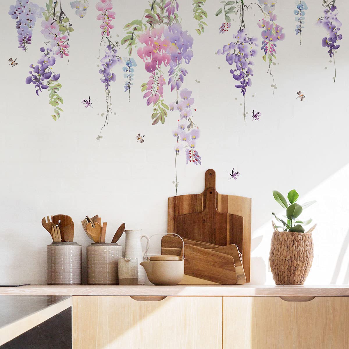 71J4jYlzk7S Purple Flower Wall Decals - Image 1
