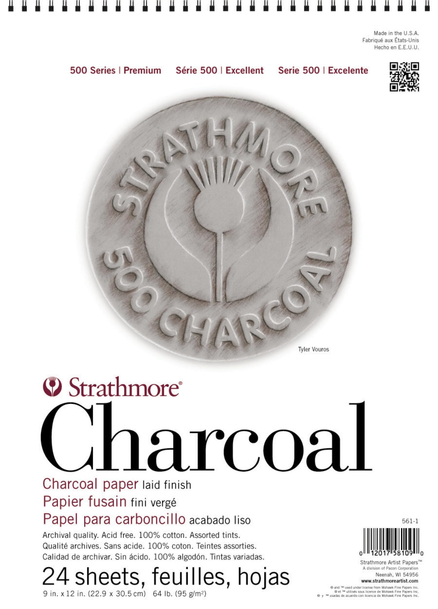 71PV4CB7kOL Strathmore Charcoal Pad - Image 1