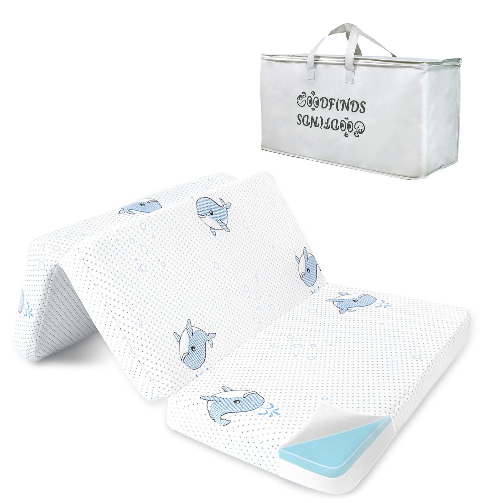 71PX8I13V-L GOODFINDS Trifold Pack Play Mattress - Image 1