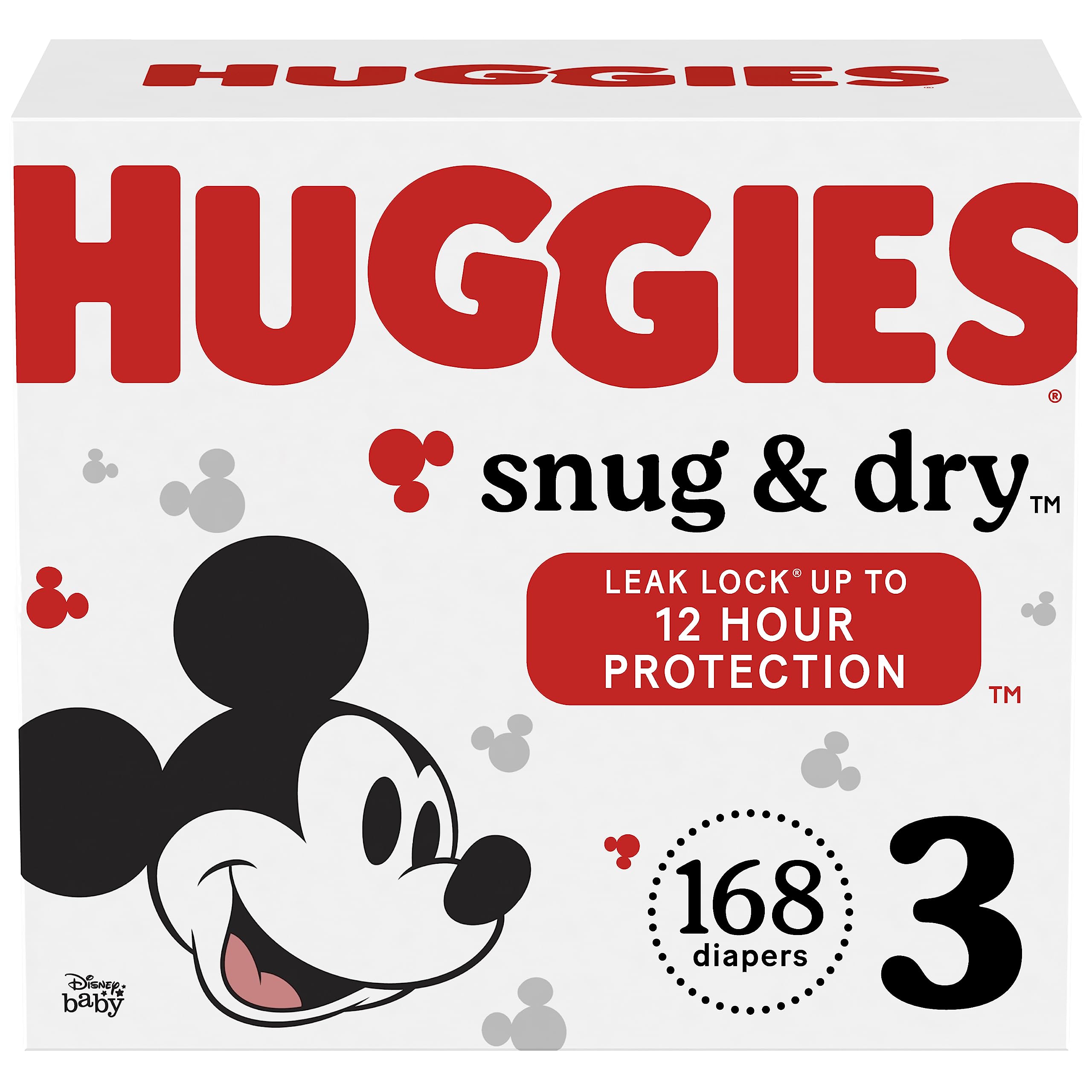 71U3BTPGhL Huggies Snug & Dry Diapers - Contoured shape - Snug & Dry baby Diapers have a contoured shape for better leakage protection while sleeping, crawling & walking - Image 1
