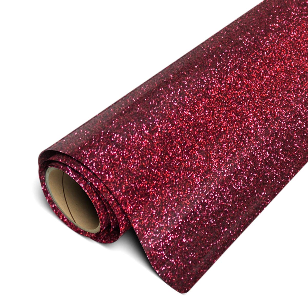 71kIWBuUQ8L Siser Glitter HTV Roll - Burgundy (12" X10ft) - Image 1