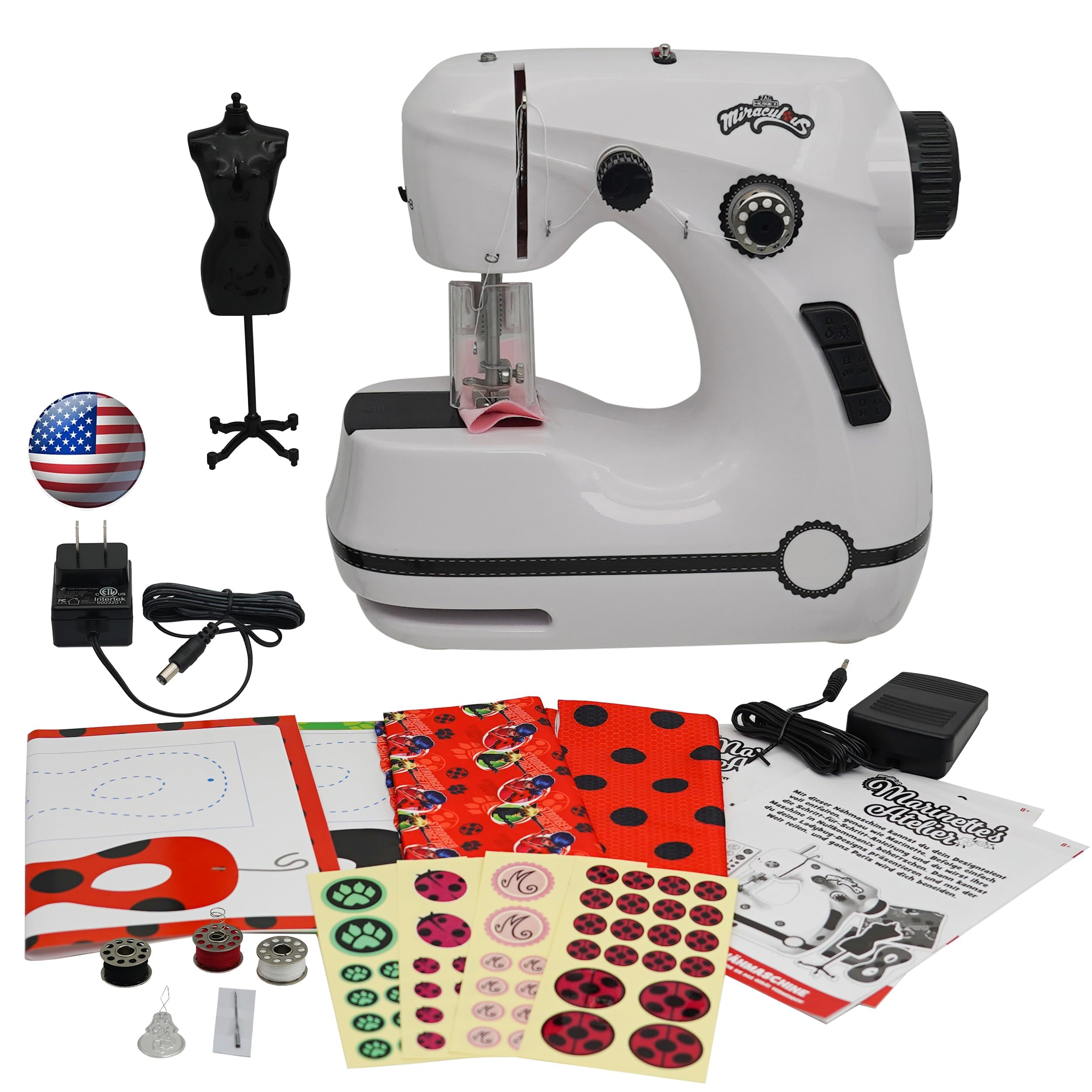 81-dsaJ5rVL Wyncor Miraculous Ladybug Sewing Machine - Image 1