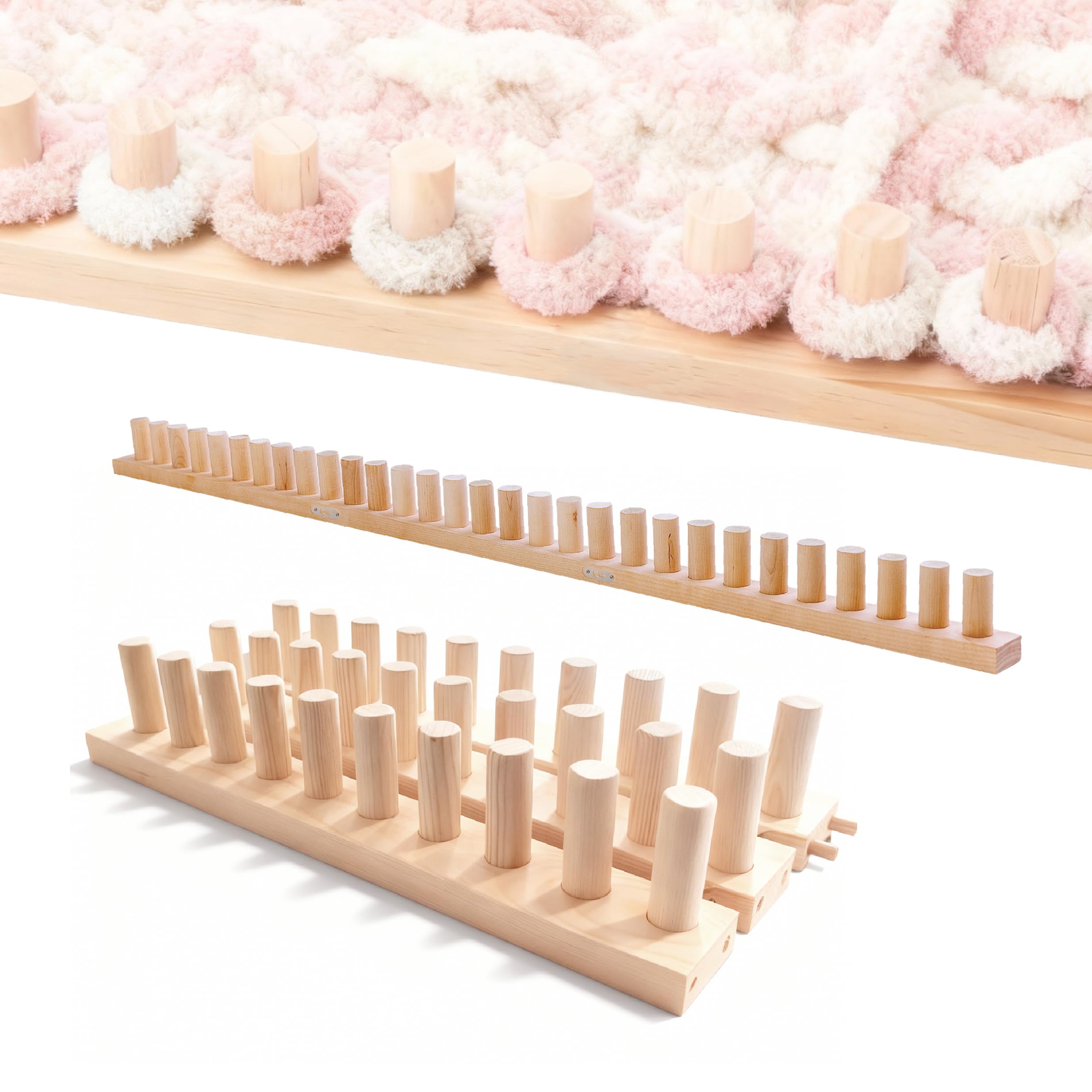 815WQb1NnfL Wooden Chunky Blanket Loom - Image 1