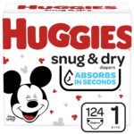 Huggies Snug & Dry Diapers - White (124 Count (Pack of 1))
