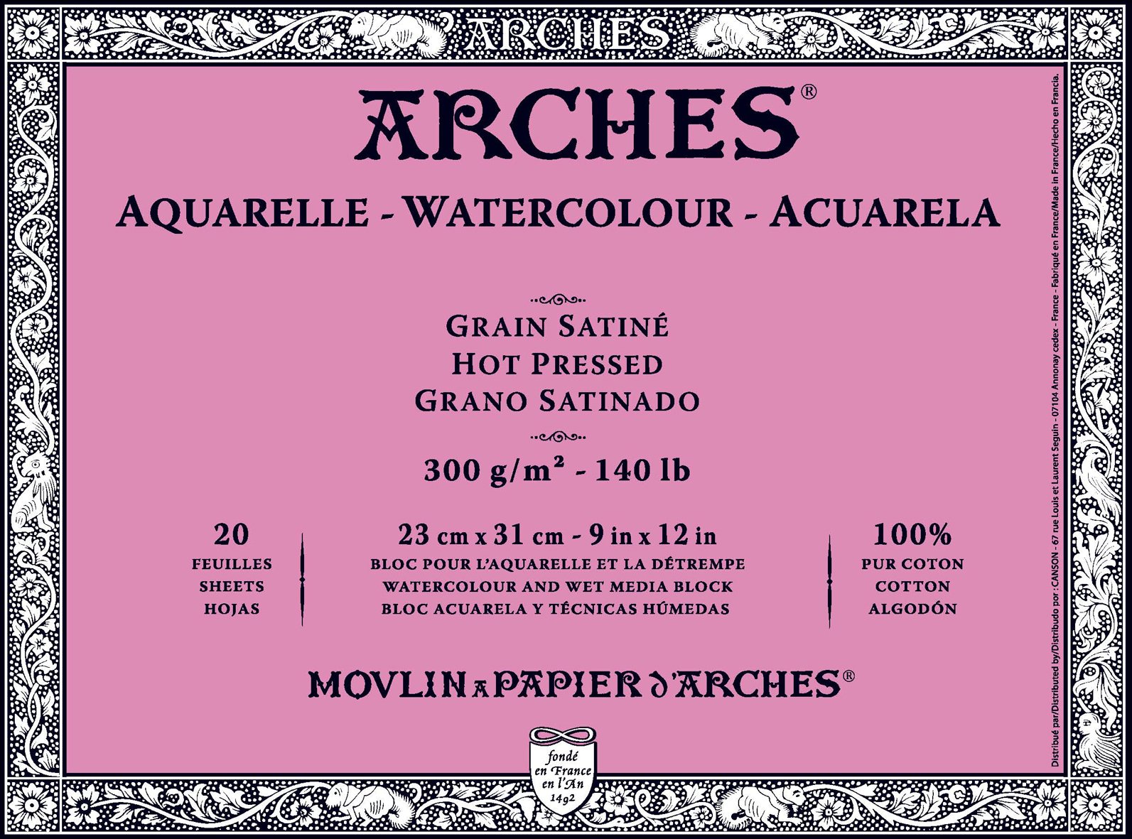 81AfQWOFCYL Arches Watercolour Paper Block - Image 1