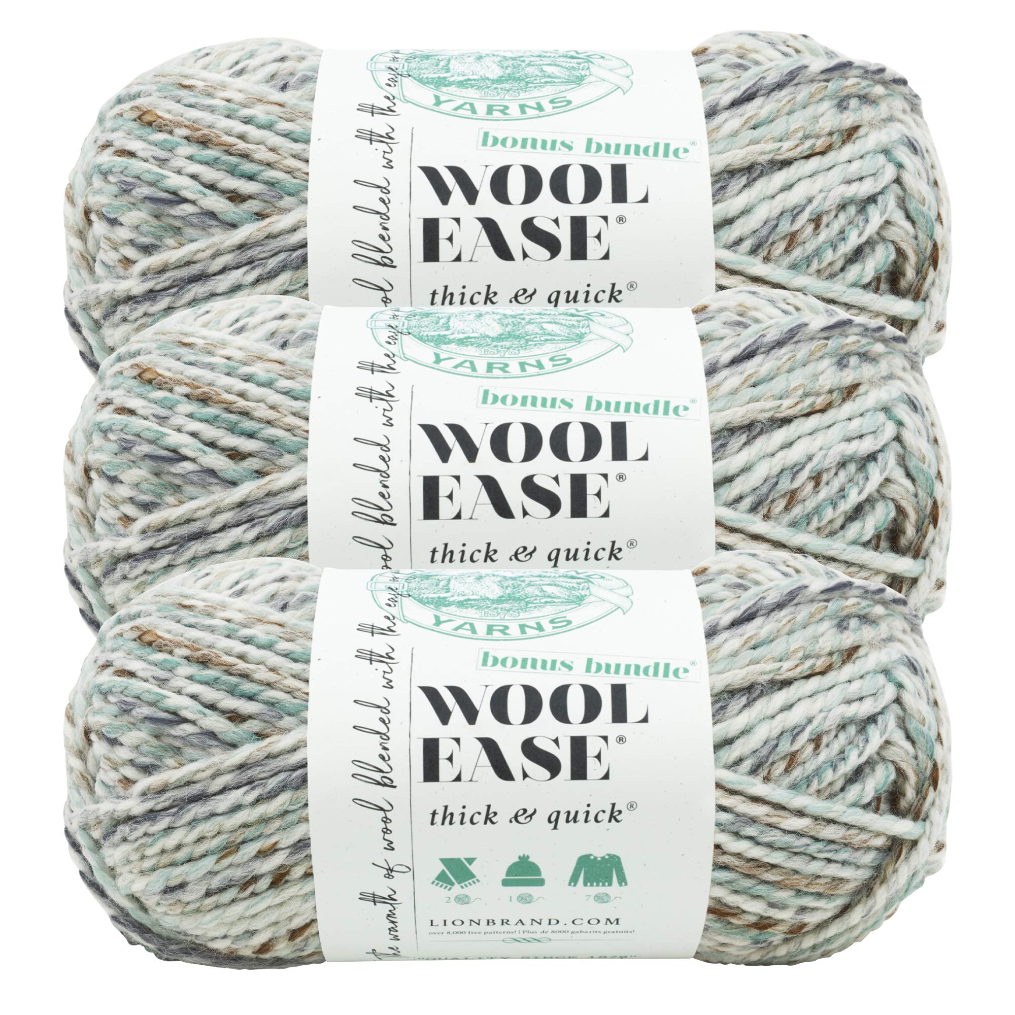 81BNr5iaxVL Lion Brand Yarn Wool-Ease Thick & Quick - Seaglass (Super Bulky) - Image 1